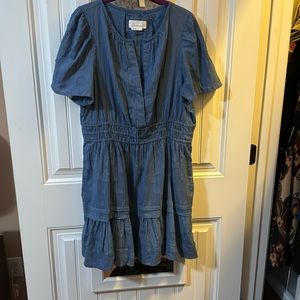 Somerset mini dress, XL, Anthropologie, Blue